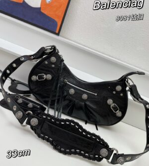 발렌시아가 르 카골XS 라인스톤 숄더백 블랙 671309210