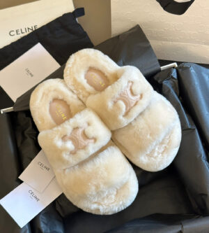 셀린느 트리오페 시어링 퍼 슬리퍼343553563C 신발