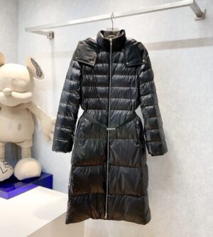 버버리 여성 BURNISTON 벨티드 구스다운 롱 패딩 점퍼 80578431