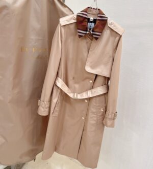 버버리 체크 패널 코튼 개버딘 트렌치코트80649341