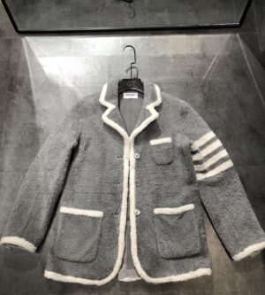 톰브라운 4바 여성 라이트웨이트 시어링 무스탕 자켓