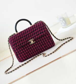 샤넬 스몰 박스 탑핸들백 트위드 숄더백 AS4470