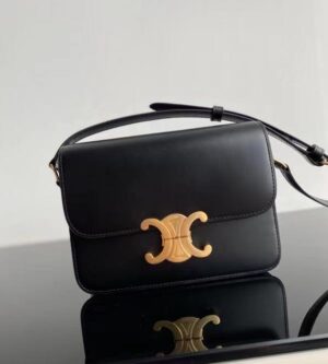 셀린느 틴 트리옹프백 샤이니 카프스킨 블랙 188423BF4