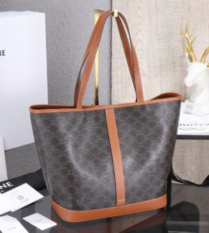 셀린느 23FW 트리오페 캔버스 미디엄 카바스 숄더백 탄 115072CAS