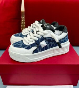 발렌티노 나파 가죽 & 트왈 이코노그라프 원 스터드 XL 스니커즈 3W2S0FQ4IFF