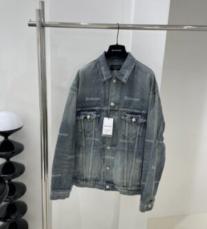 발렌시아가 레이싱 로고 데님 자켓 745037
