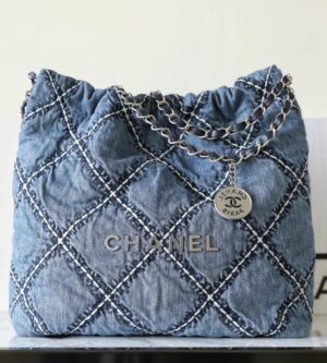 샤넬 24P 데님 스티치 22백 스몰 AS3260