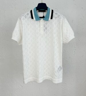 루이비통 모노그램 포인텔 반팔 코튼 폴로 니트 티셔츠 1AFPYD