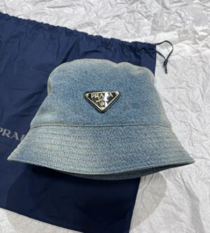 프라다 데님 버킷햇 벙거지 모자 2HC137