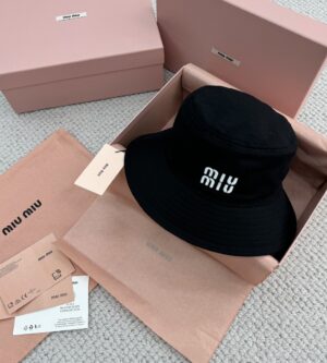 미우미우 드릴 버킷 햇 벙거지 모자 5HC196