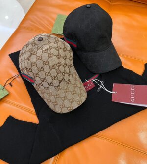 구찌 볼캡 삼선로고 GG수프림 캔버스 베이지 남녀 공용