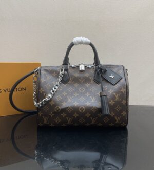 루이비통 스피디 소프트30 다크 크래프티 토트백 M12243