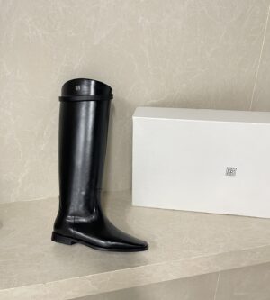 토템 스퀘어 토 가죽 롱 부츠 1433595 신발