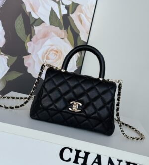 샤넬 24SS 프리컬렉션 코코핸들 미니 캐비어 플랩백 AS2215