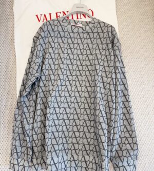 발렌티노 트왈 이코노그라프 프린트 코튼 크루넥 맨투맨