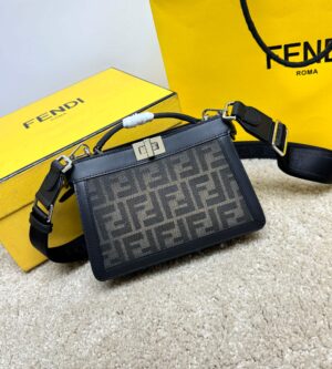 펜디 브라운 FF 페브릭 숄더백 7VA582