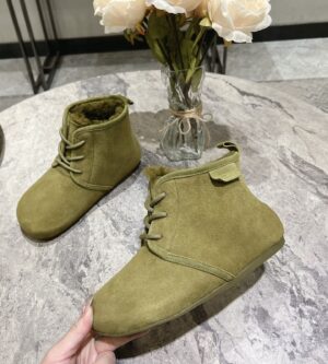 로에베 라고 시어링 안감 스웨이드 앵클 부츠