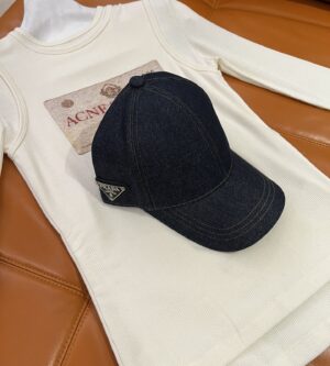 프라다 데님 베이스 볼캡 모자 1HC274