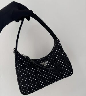 프라다 스터드 장식 리나일론 미니백 호보백 1BC515