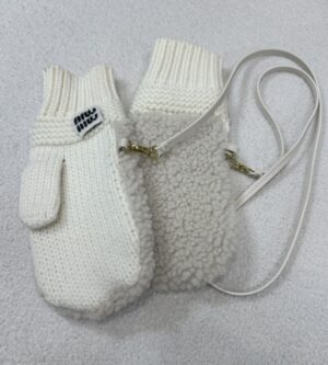 미우미우 울 캐시미어 시어링 미튼 장갑 5GG203