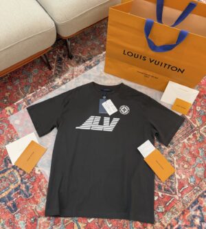 루이비통 워시드 프린티드 코튼 티셔츠 1AHCLC