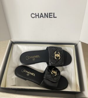 샤넬 25C 크루즈 턴락 슬리퍼 뮬 CC로고 슬라이드 G46119