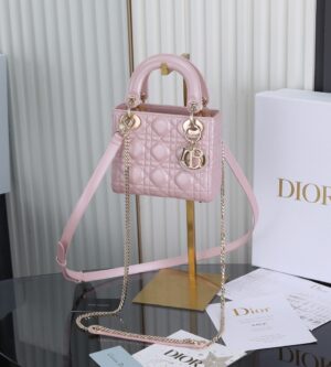 디올 레이디 디올 백 미니 까나쥬 숄더백 블러쉬 핑크 M0505ONUL