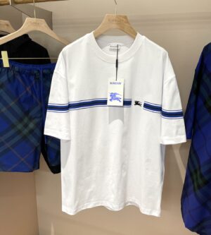 버버리 스트라이프 코튼 티셔츠 80904361