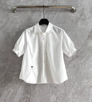 디올 25SS 퍼프 슬리브 포플린 반팔 셔츠 141B58A3356