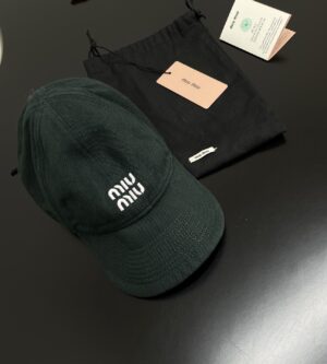 미우미우 데님 베이스볼 캡 야구 모자 5HC369