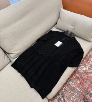 루이비통 그래픽 자카드 반팔 크루넥 티셔츠 1AHCMQ