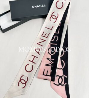 샤넬 트윌리 스카프 실크 헤어 밴드 AAA483