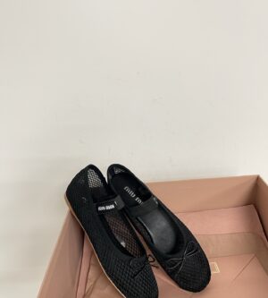 미우미우 메쉬 발레리나 플랫슈즈 5F345E