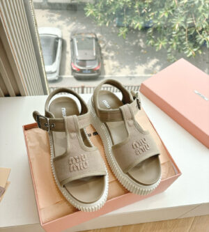 미우미우 데님 플랫폼 샌들 5X402E