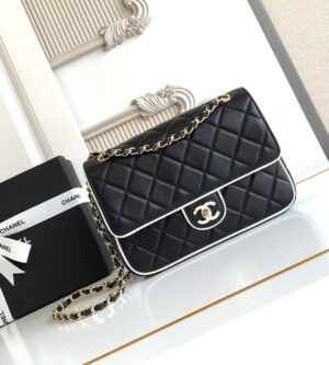 샤넬 25SS 투톤 플랩백 라지 시즌 클래식 플랩백 램스킨 AS5150