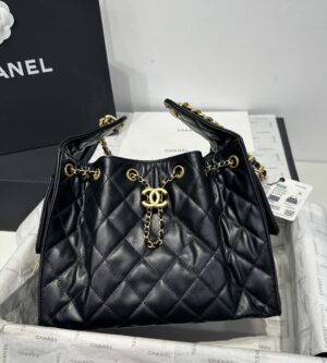 샤넬 25C 크루즈 호보백 25백 스몰 CC로고 포켓 체인 스트링 금장 AS5293