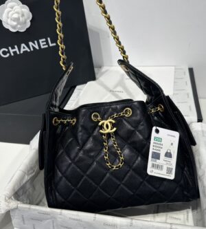 샤넬 25C 크루즈 호보백 25백 스몰 CC로고 포켓 체인 스트링 금장 AS5293