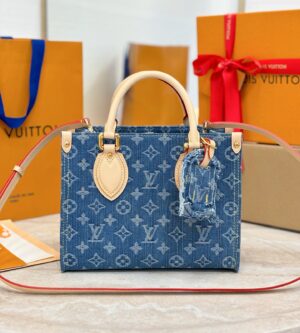 루이비통 25SS 카바스 온더고 PM 블루데님 토트백 M14633