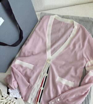 톰브라운 파인 메리노 울 4바 브이넥 가디건 FKC334BY1014