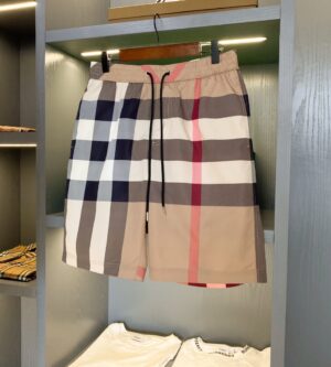 버버리 체크 스윔 반바지 81126821