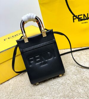 펜디 선샤인 미니쇼퍼 로고 토트백 8BS051