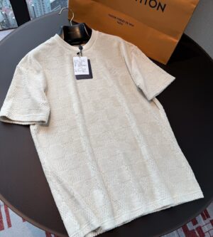 루이비통 남자 다미에 프렌치 테리 반팔 티셔츠 1AHUVB