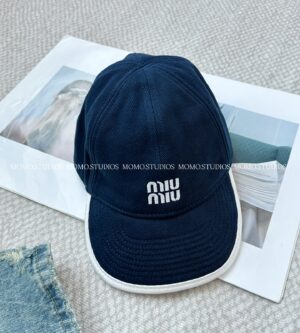 미우미우 드릴 베이스볼 캡 야구모자 5HC369