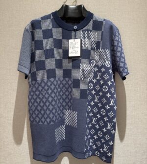 루이비통 반팔 니트 크루넥 티셔츠 1AIMBW