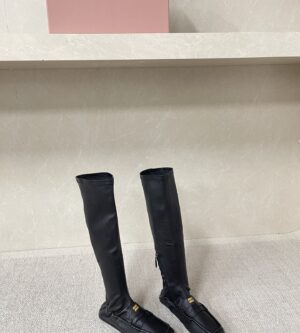 미우미우 루슈 나파 가죽 부츠 5W482E