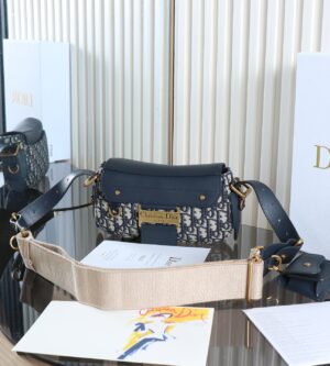 디올 오블리크 스트릿시크 숄더백 스몰 블루 M3913CDKV