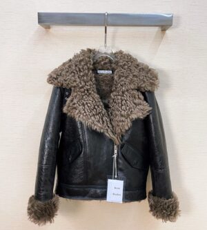 아크네스튜디오 시어링 가죽 자켓 LEAT000402