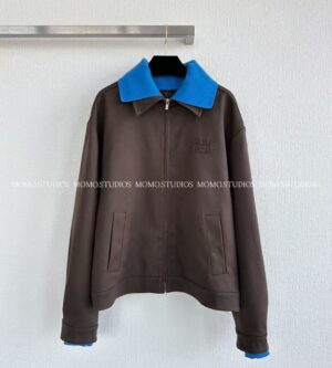 미우미우 코버 패브릭 블루종 자켓 ML1418