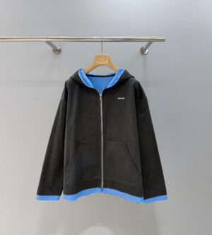 미우미우 본디드 니트 블루종 자켓 ML1292