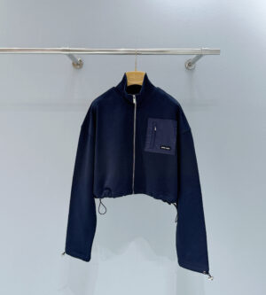 미우미우 집업 플리스 크롭 자켓 MJLA09